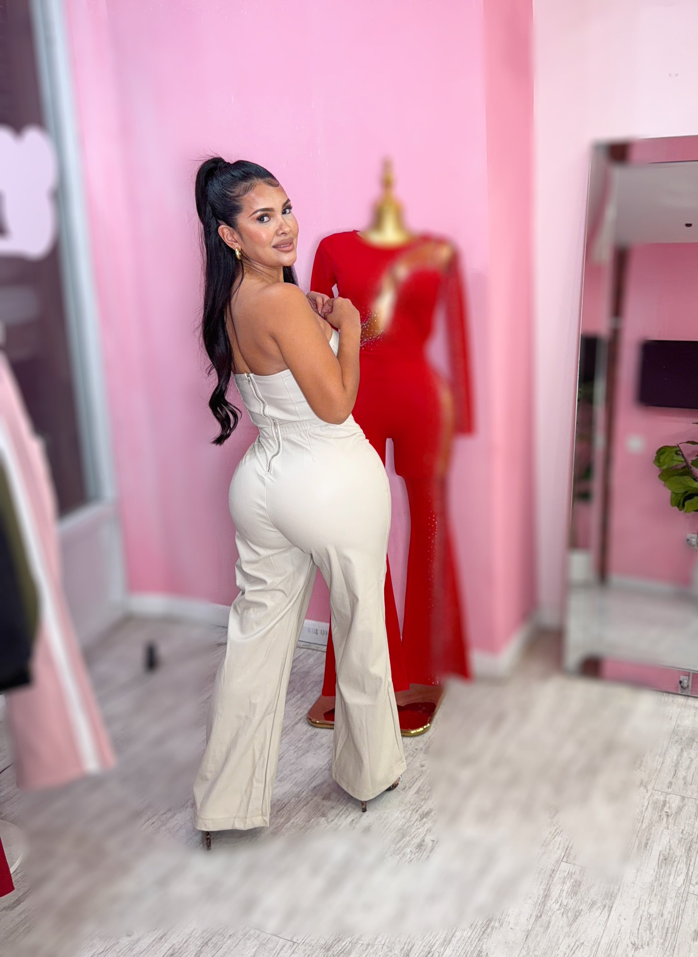 Oyster Leather jumper