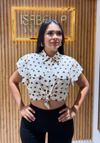 Blusa Polka Dot chocolate