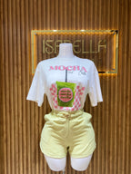 Over size mocha latte T-shirt