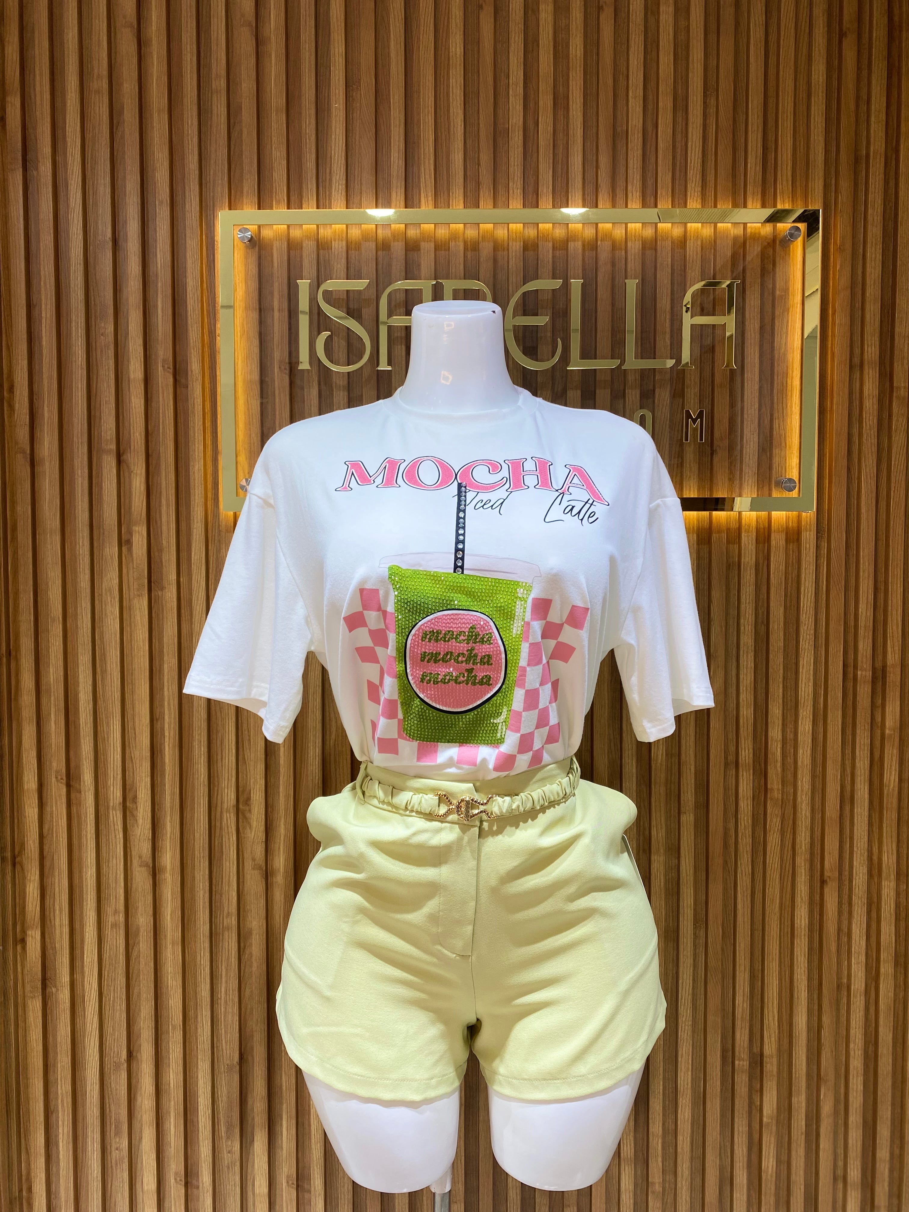 Over size mocha latte T-shirt