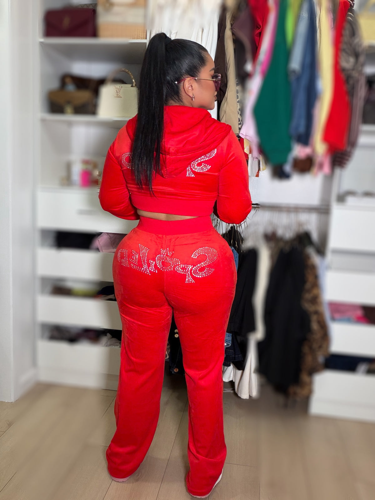 Velvet red set