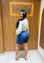 Bermuda Denim con cinturón