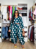 Green Set Polka Dot