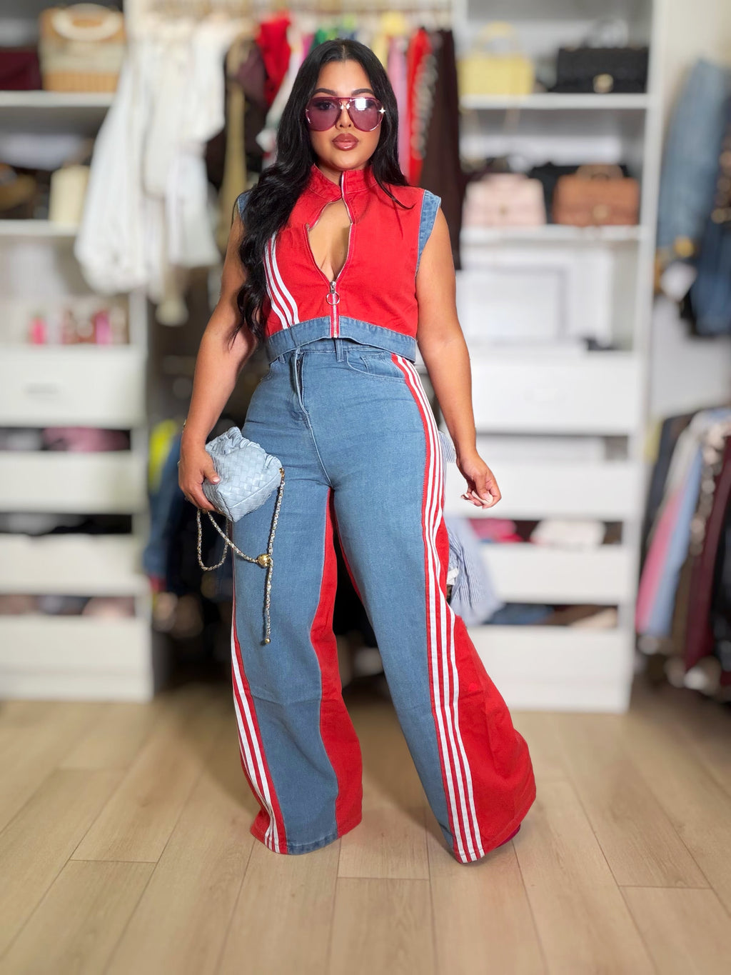 Set Denim red