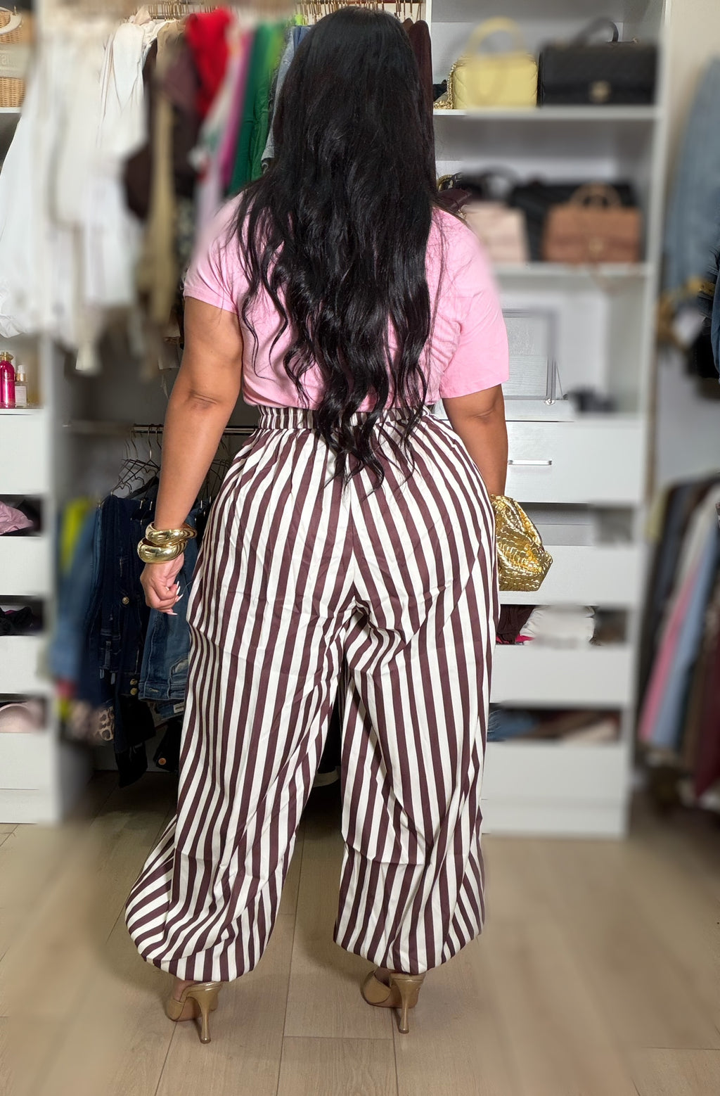 Pantalón aladino de rayas