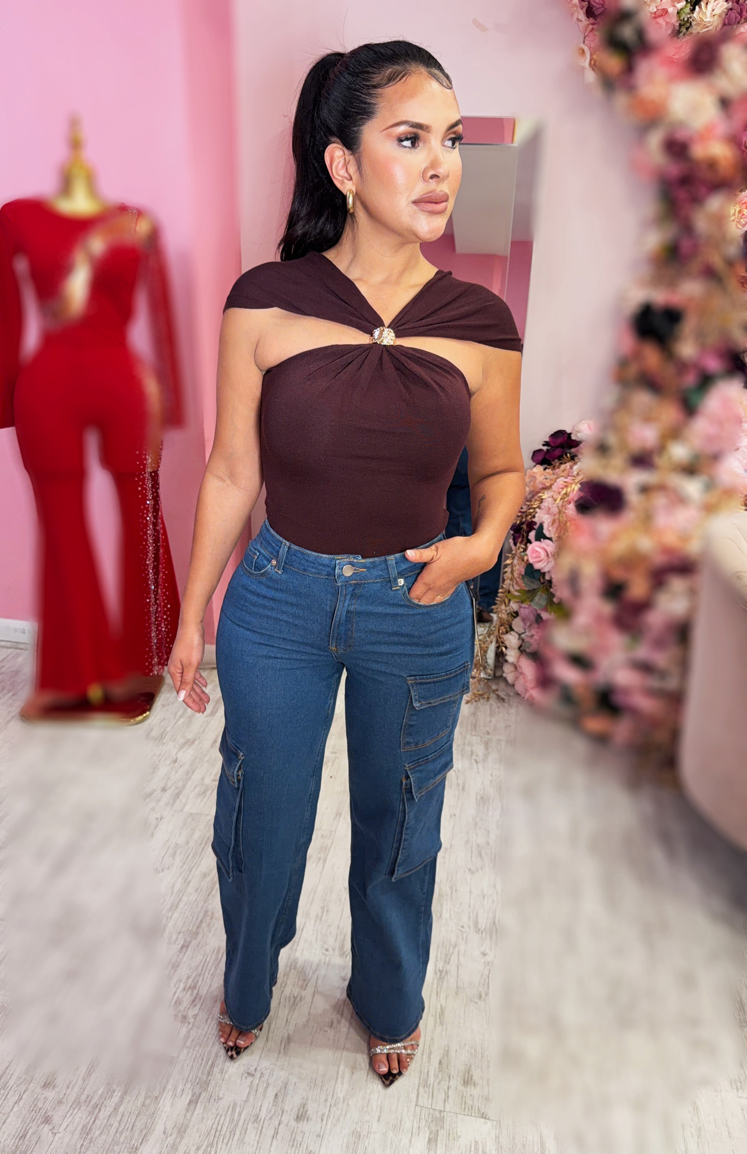 Blusa de hilo chocolate