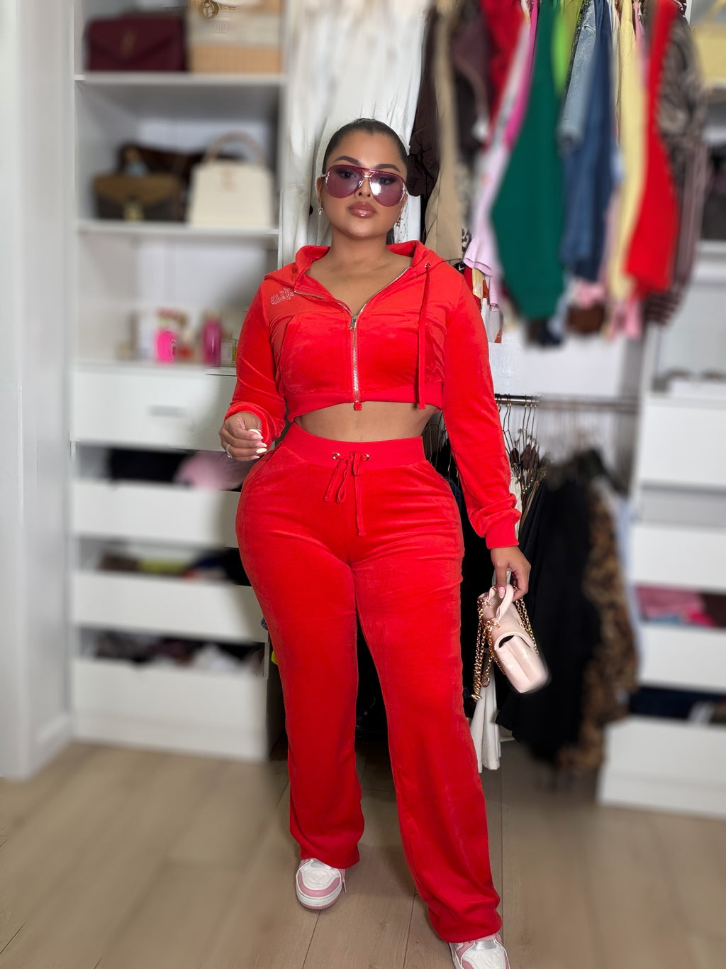 Velvet red set