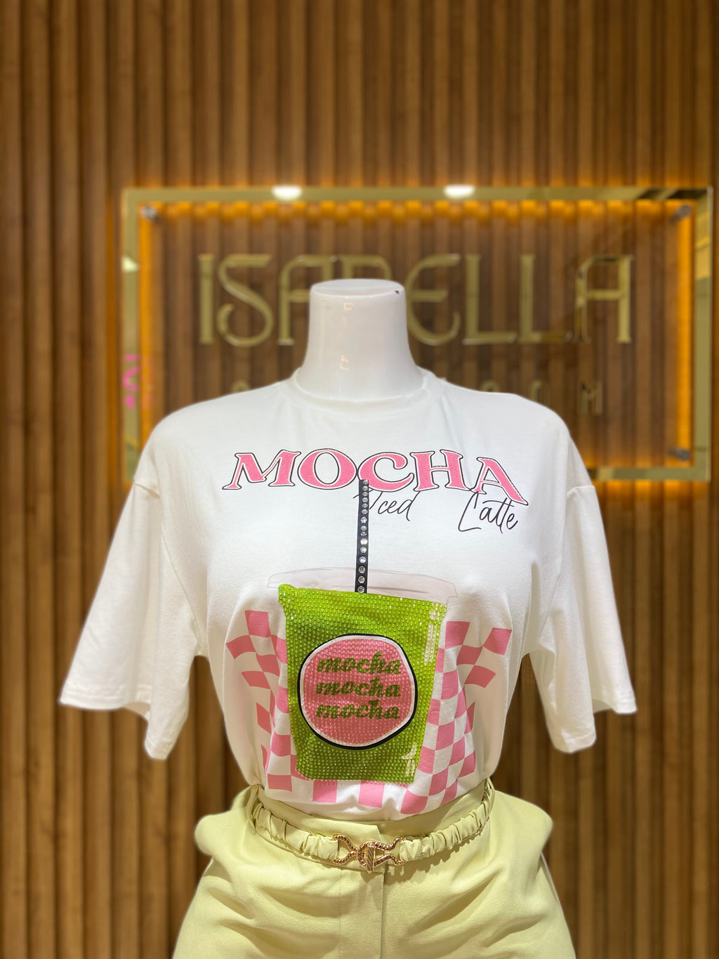 Over size mocha latte T-shirt