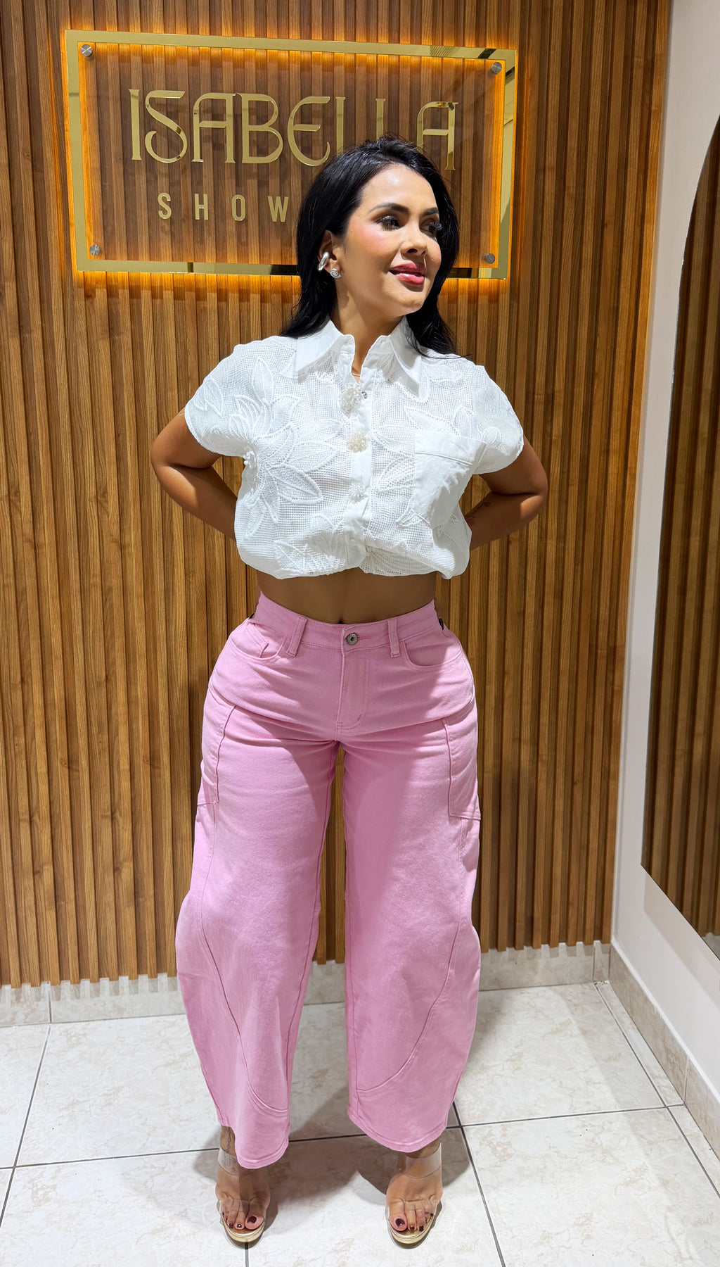 Barrel Denim Pink