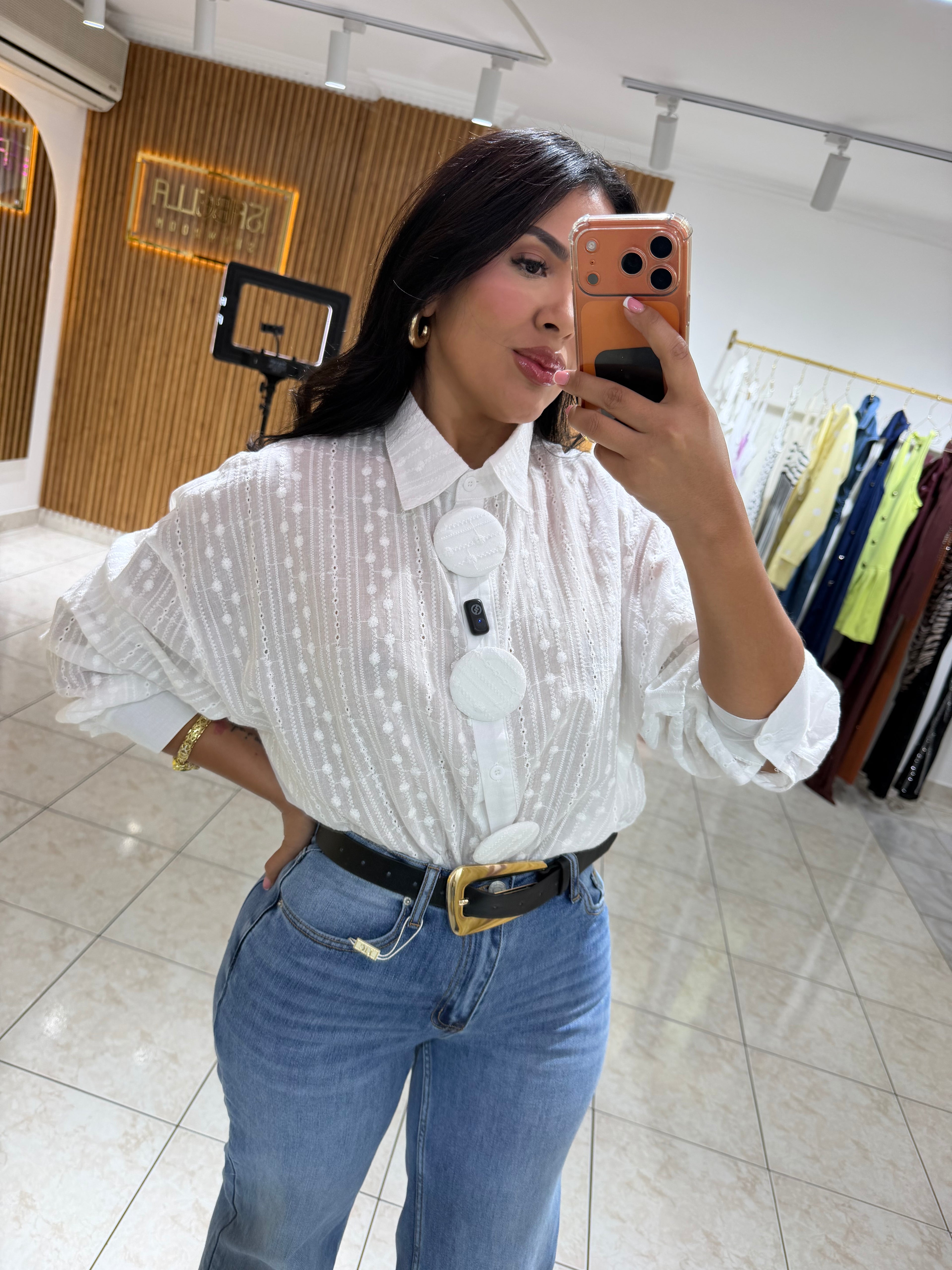 Blusa de hilo blanca