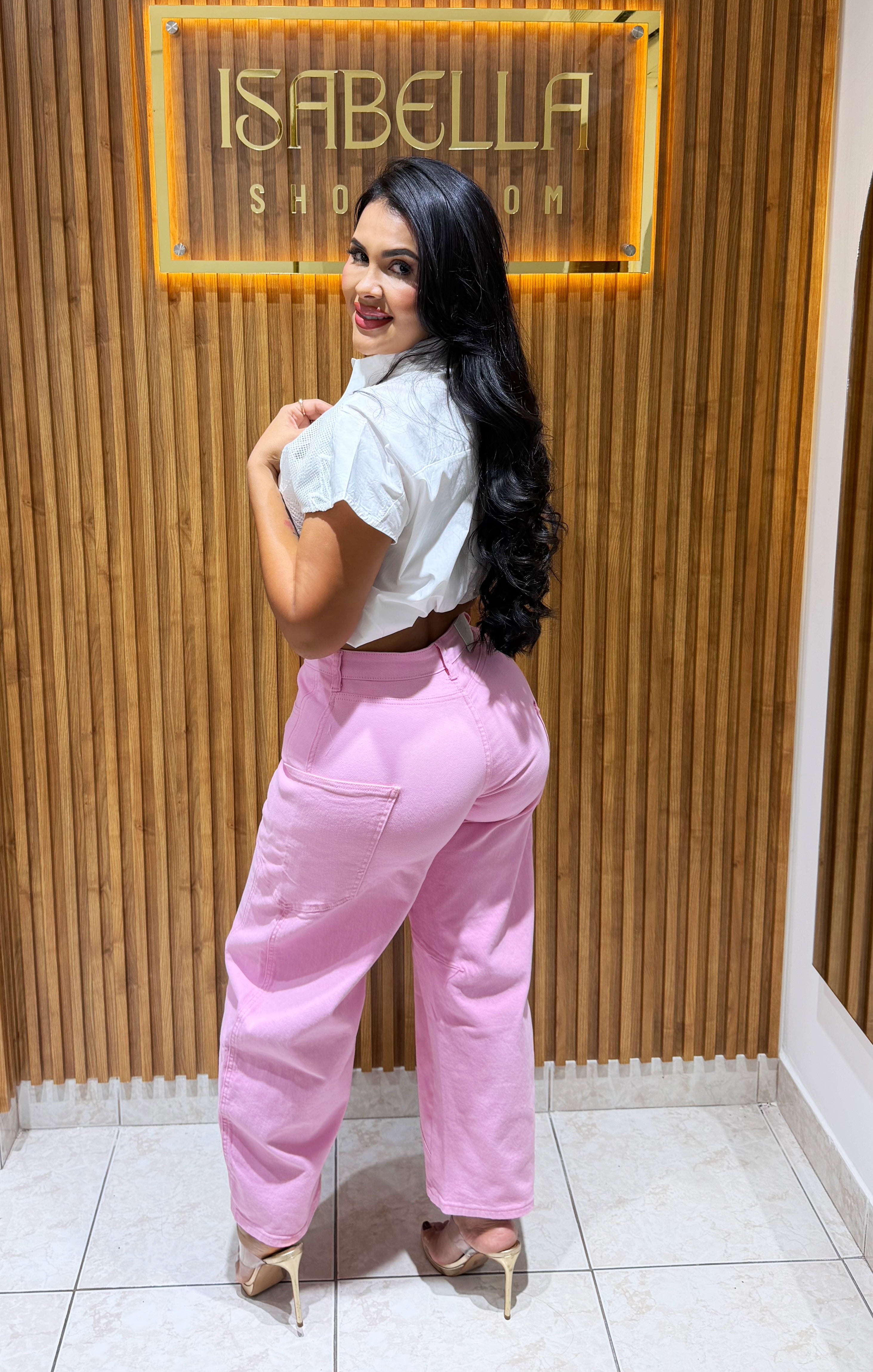 Barrel Denim Pink