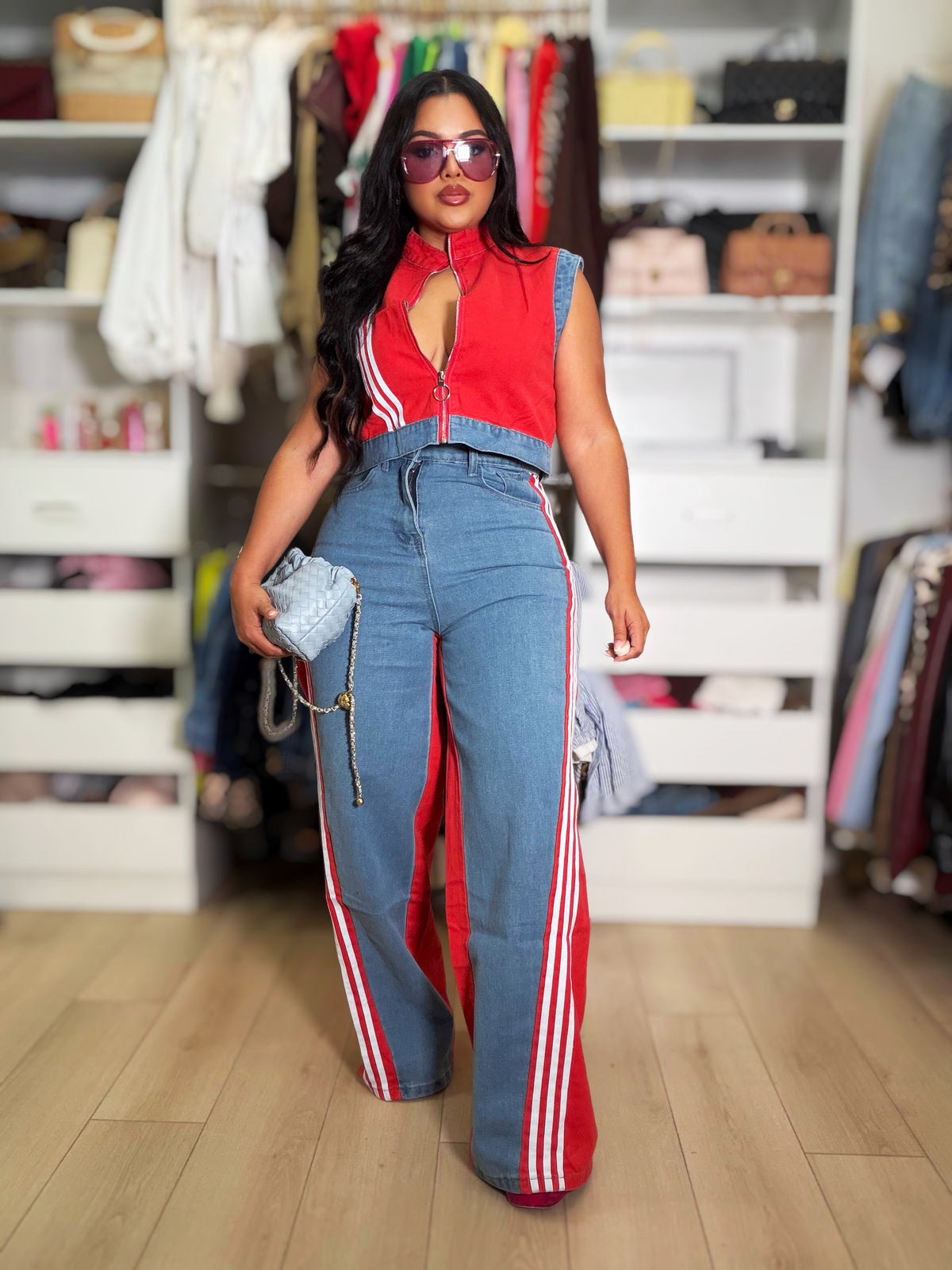 Set Denim red