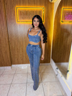 Denim & Rhinestone set