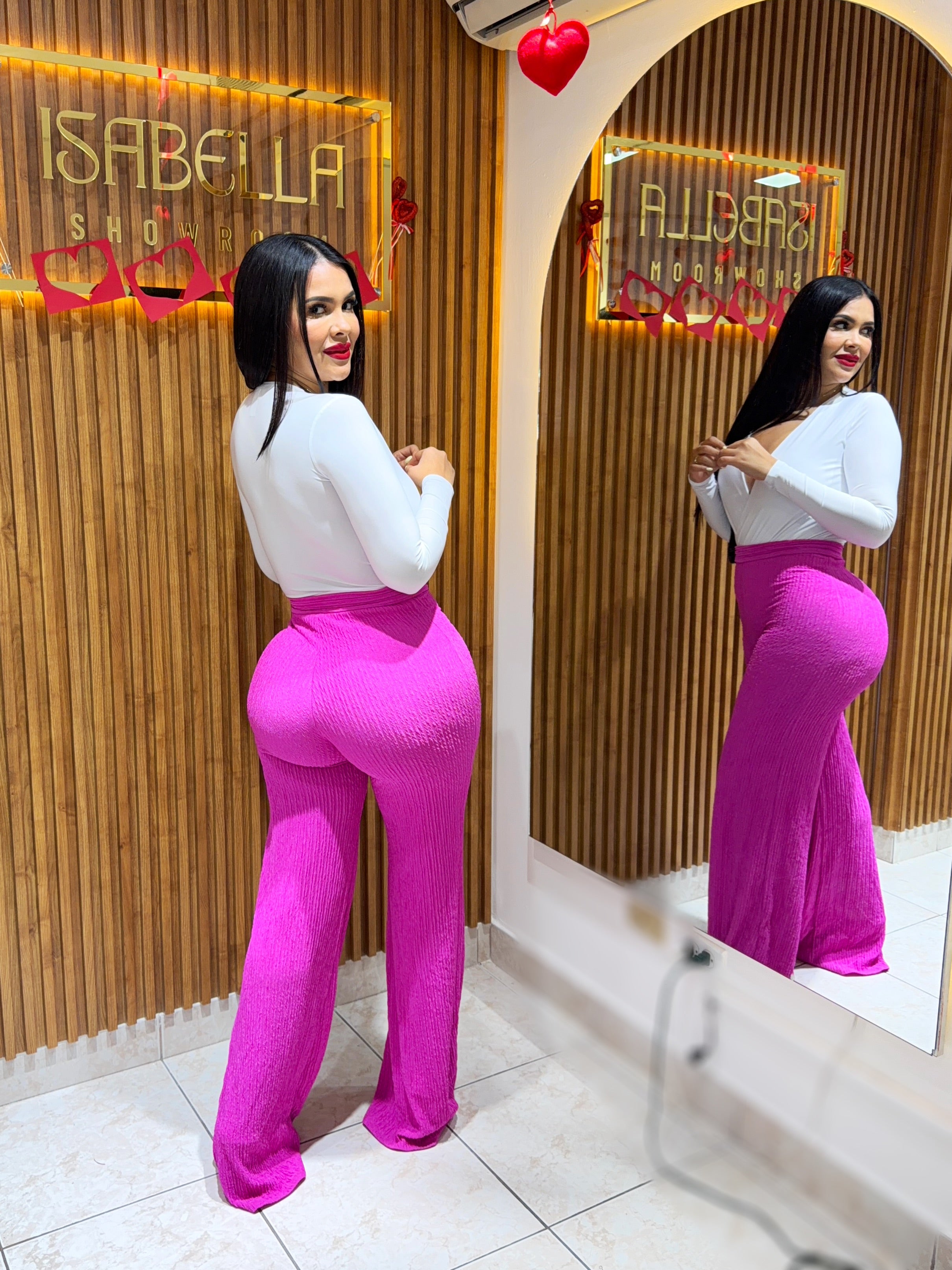 Pantalón de vestir fucsia