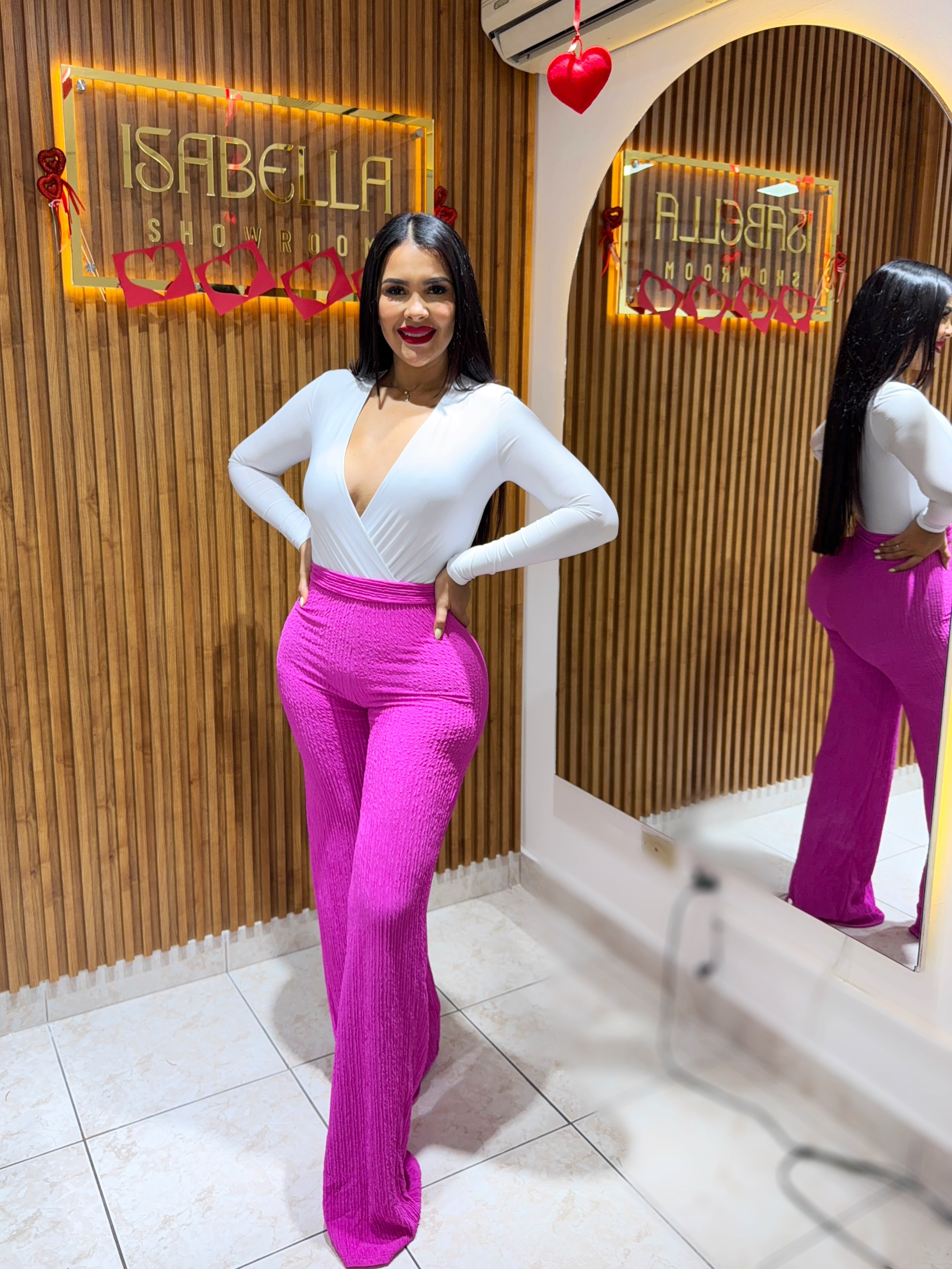 Pantalón de vestir fucsia