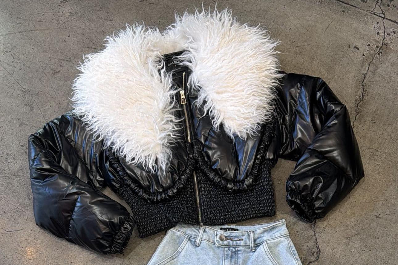 Leather impermeable jacket