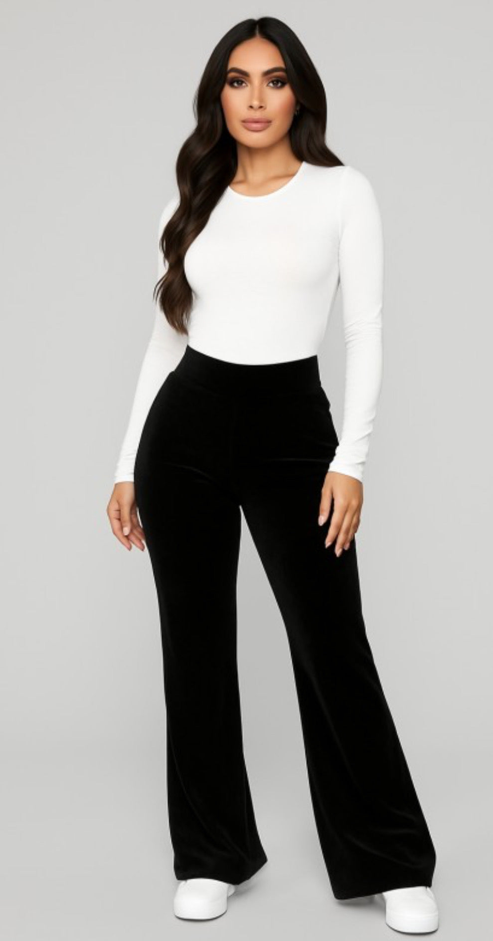 Black velvet pant